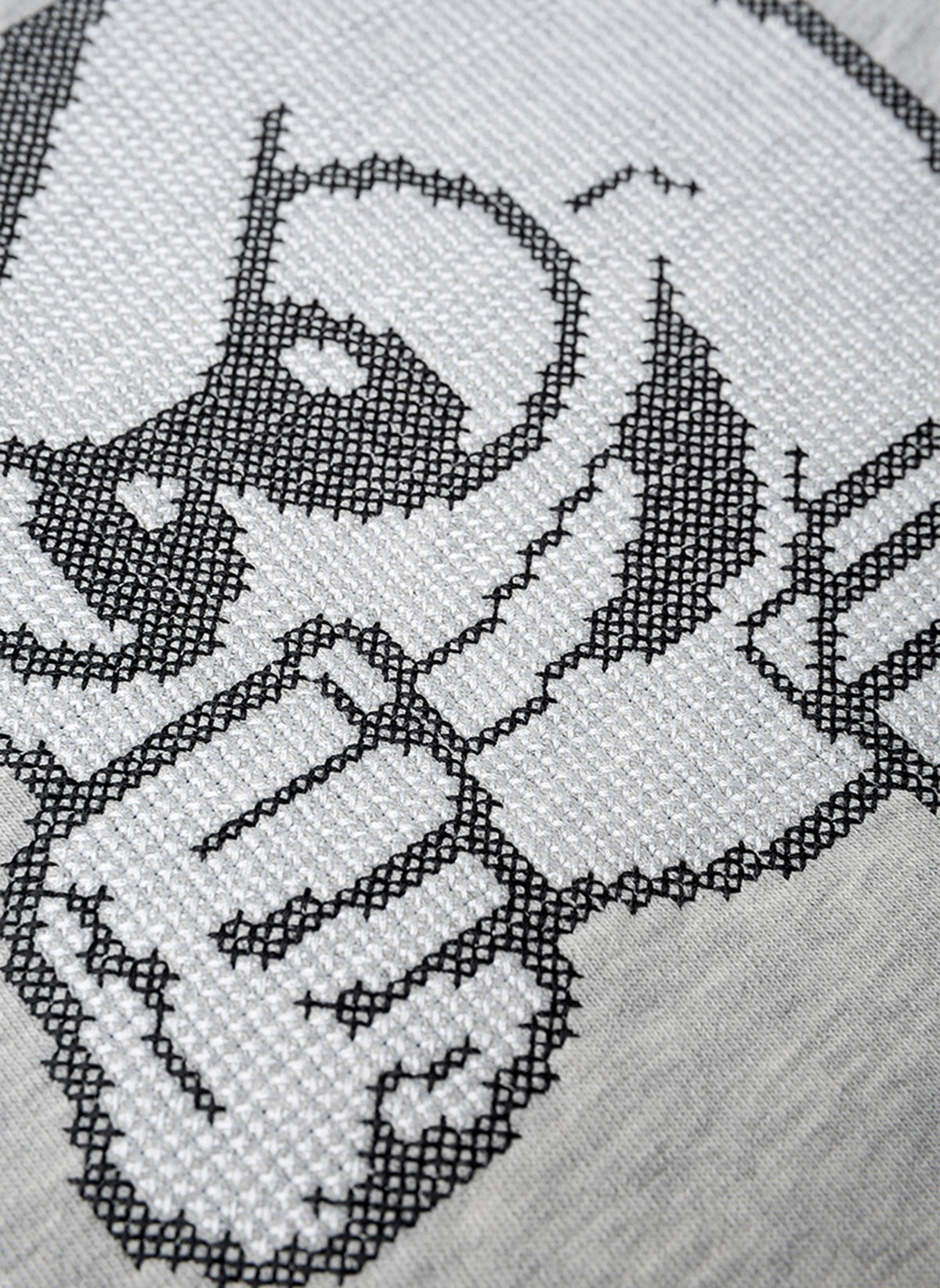 PB Crossstitch Crewneck Sweatshirt - Grey Melange