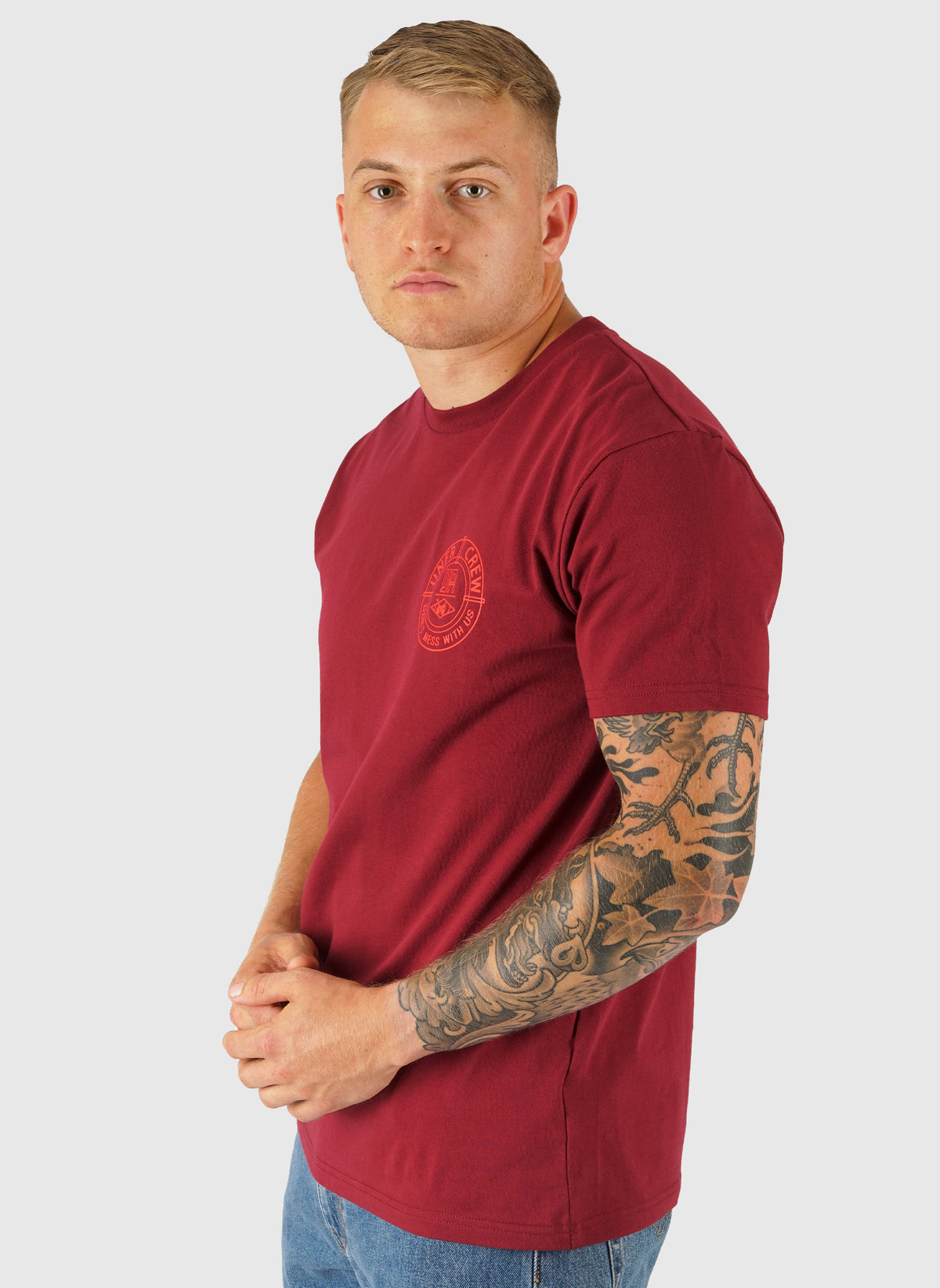 DMWU BP T-Shirt - Burgundy/Red