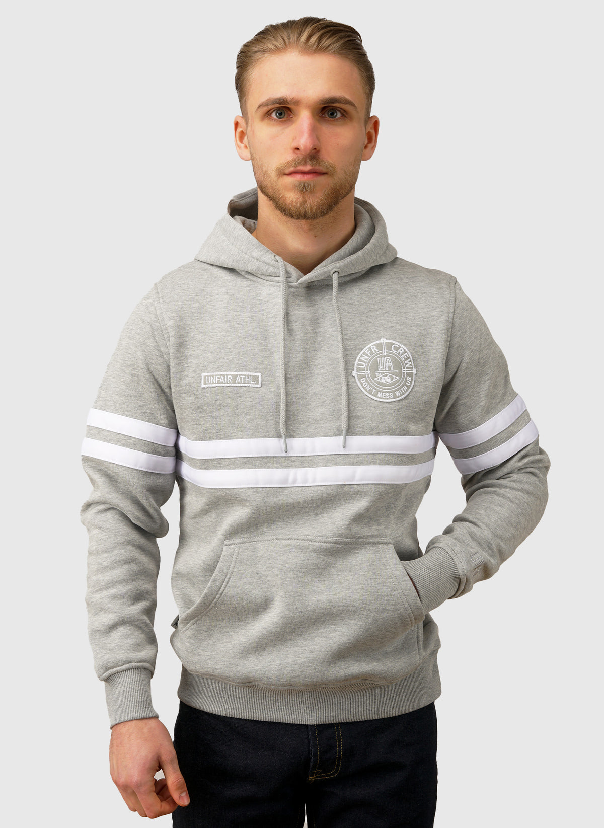 DMWU Hoodie - Gray Melange/White