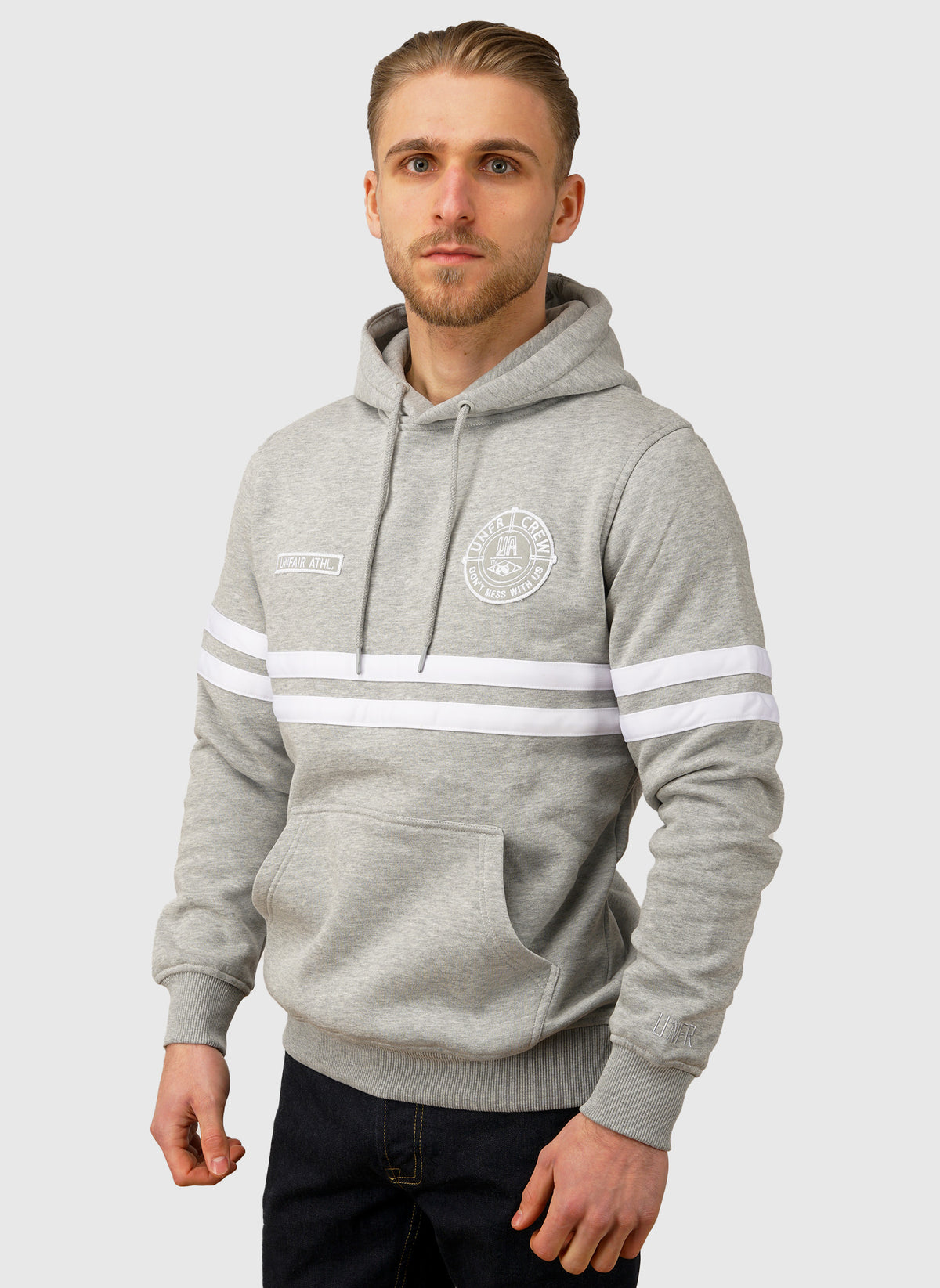 DMWU Hoodie - Gray Melange/White