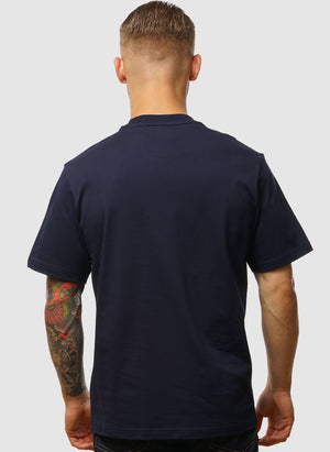 Rundhals T-Shirt - Navy Blue