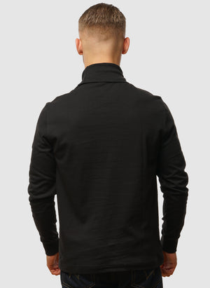Roll Neck T-Shirt - Black