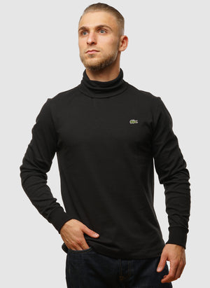 Roll Neck T-Shirt - Black