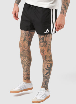 3-Streifen 3-Inch Badeshorts - Black/White