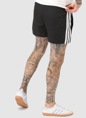 3-Streifen 3-Inch Badeshorts - Black/White