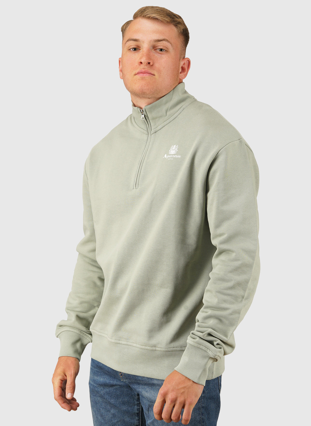 Half Zip Mock Neck - Salvia