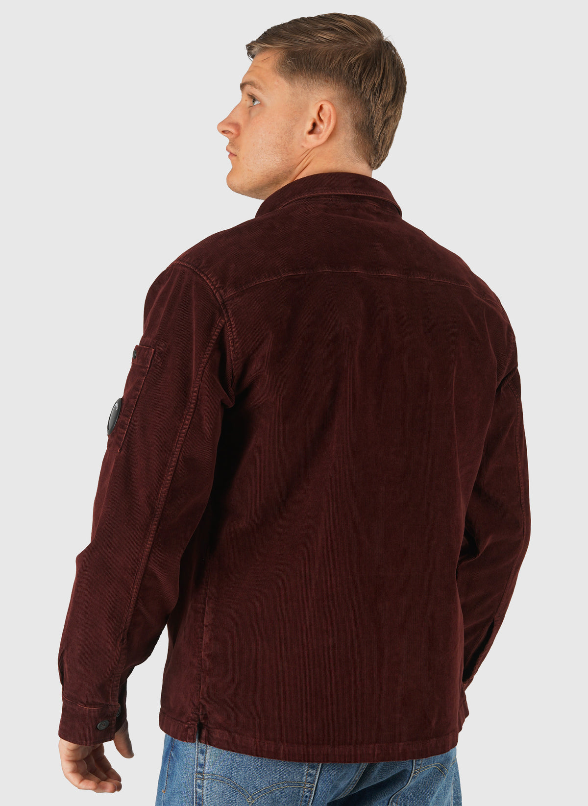 Corduroy Long Sleeve Lens Shirt - Andorra Red