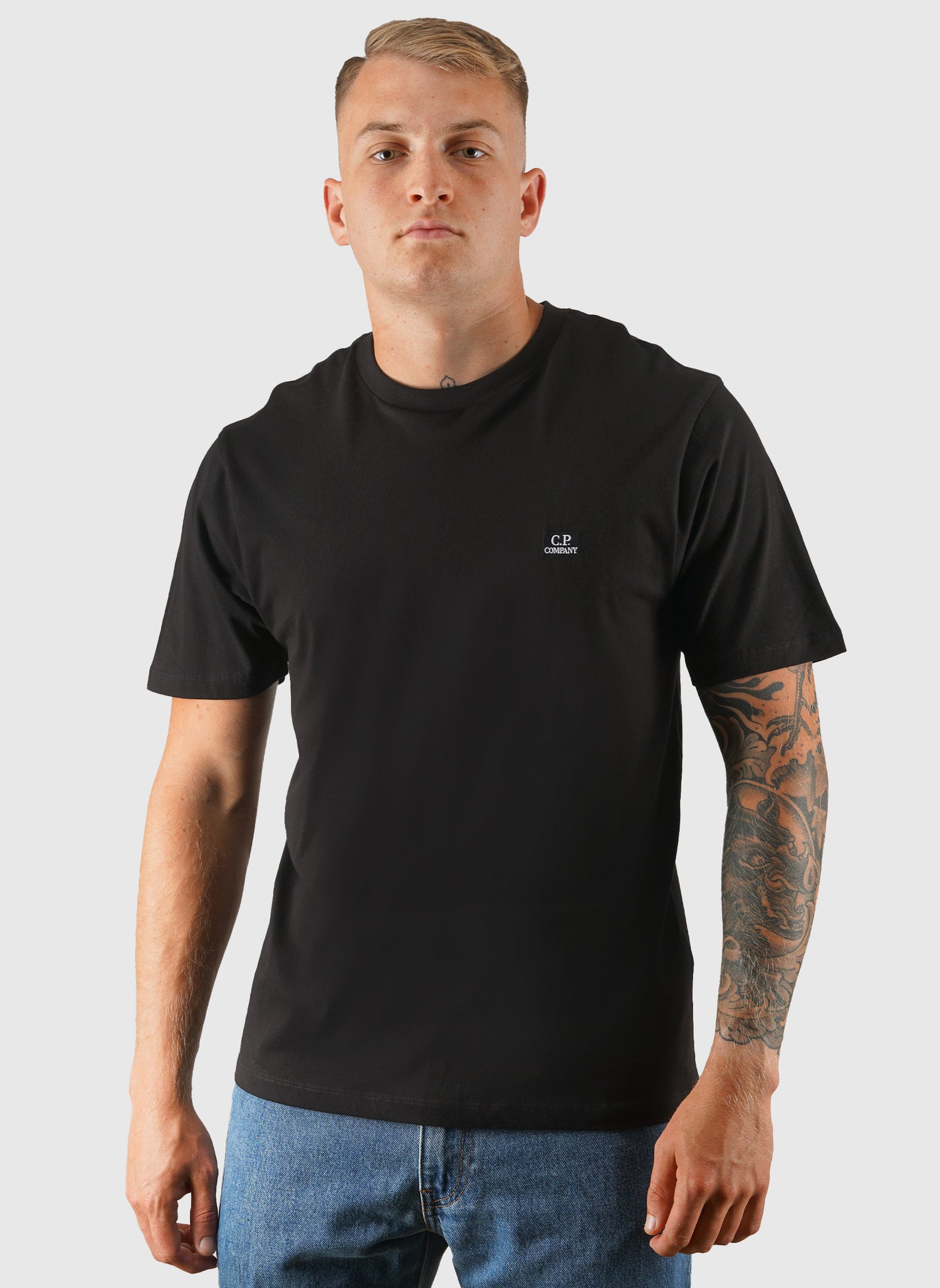 Logo Badge Jersey T-Shirt - Black
