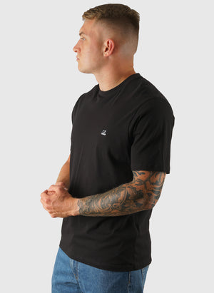Logo Badge Jersey T-Shirt - Black