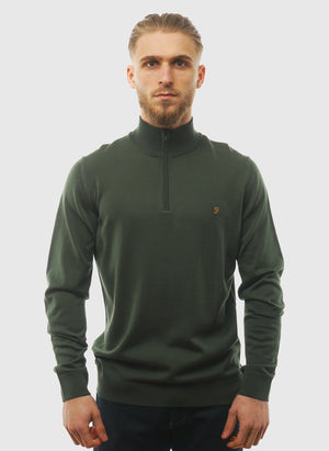 Redchurch Merino Wool 1/4 Zip - Poplar Green