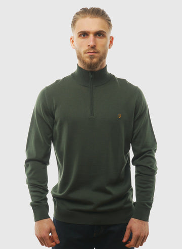Redchurch Merino Wool 1/4 Zip - Poplar Green