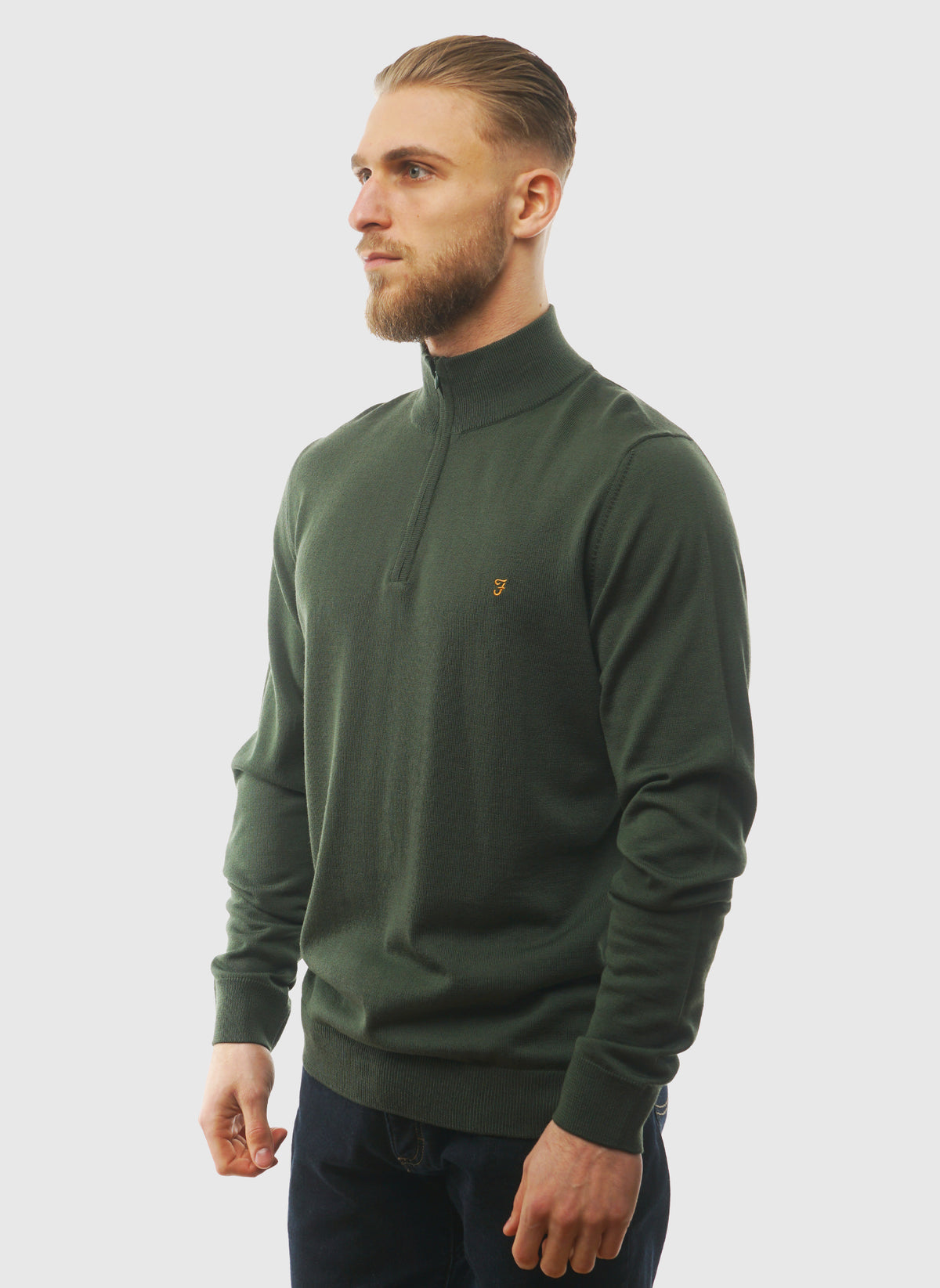 Redchurch Merino Wool 1/4 Zip - Poplar Green