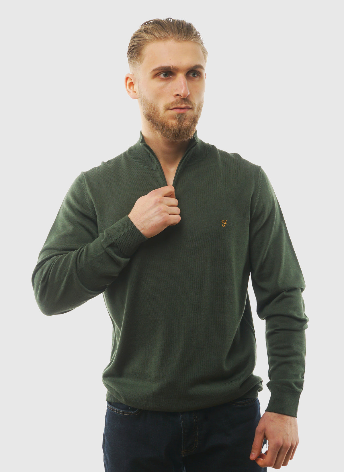 Redchurch Merino Wool 1/4 Zip - Poplar Green