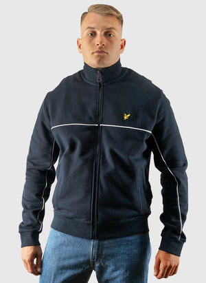 Piped Full Zip Tracktop - Dark Navy