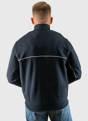 Piped Full Zip Tracktop - Dark Navy