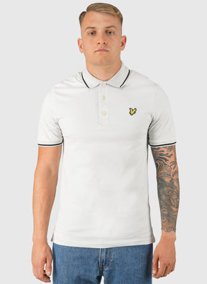 Tipped Poloshirt - Glacier Grey/Jet Black