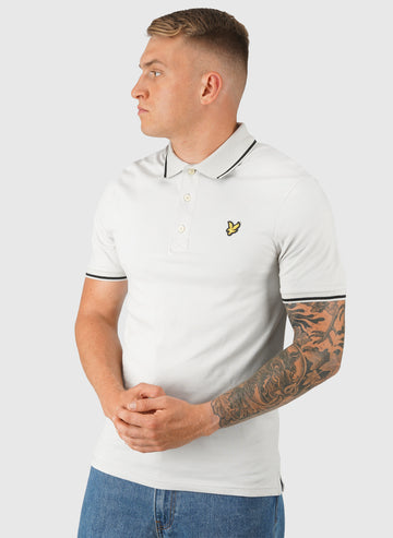 Tipped Poloshirt - Glacier Grey/Jet Black