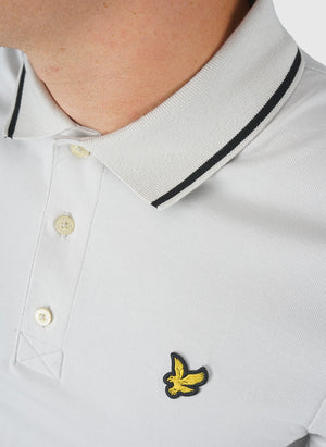 Tipped Poloshirt - Glacier Grey/Jet Black