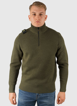 Sarl Quarter Zip Sweatshirt - Bronze Green