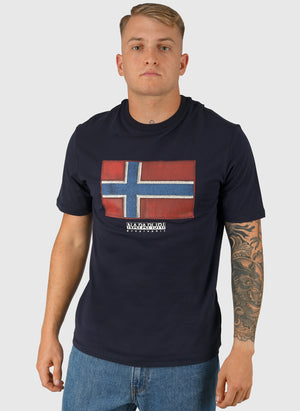 S-Flag Tiki T-Shirt - Blu Marine