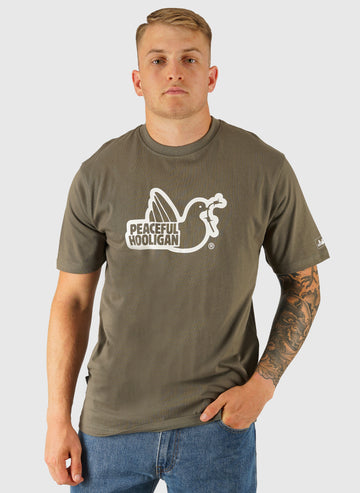 Outline Dove T-Shirt - Dusky Olive