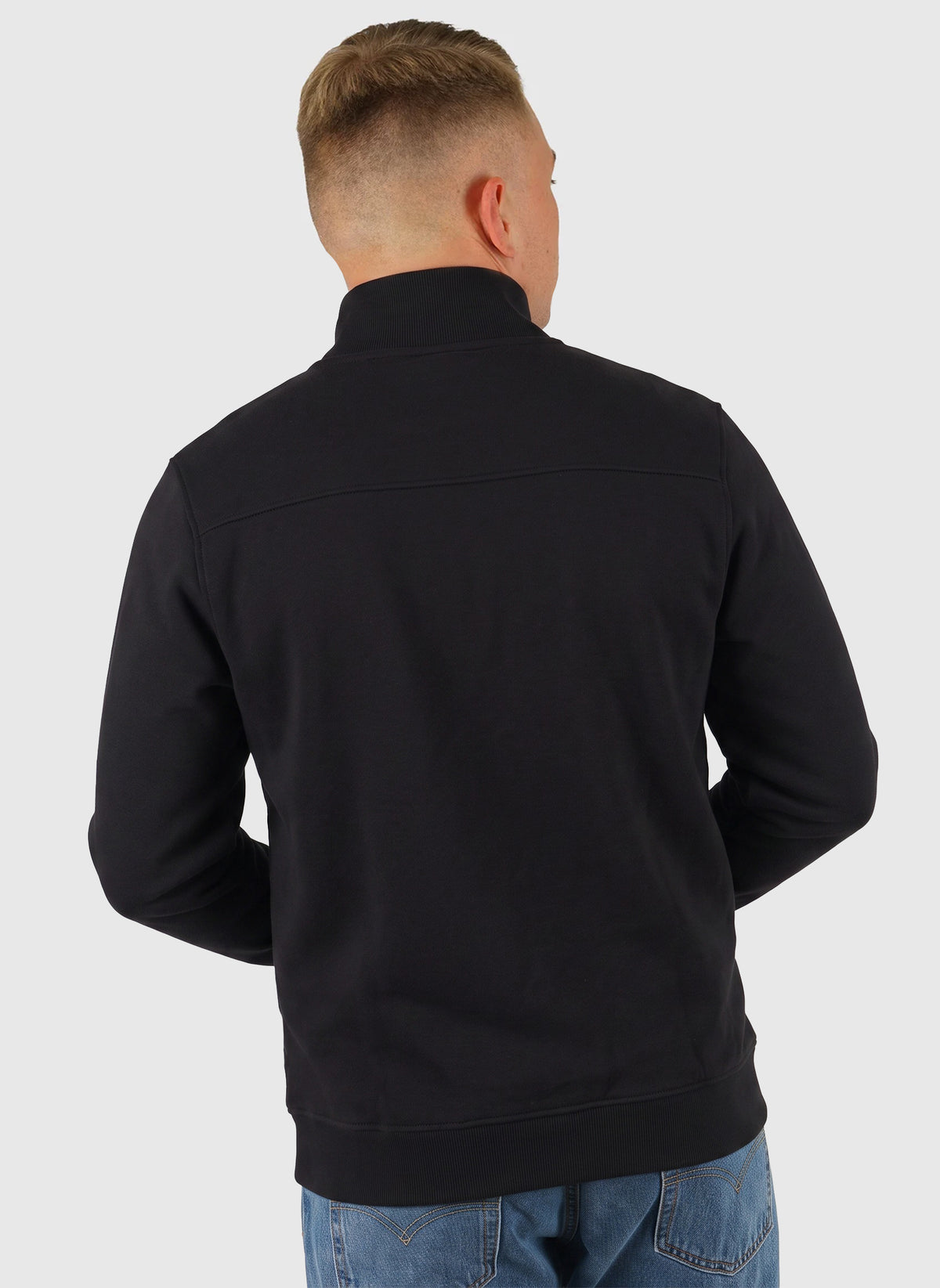 Curved Halfzip Sweatshirt - Black