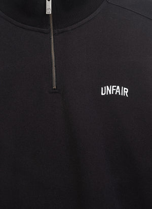 Curved Halfzip Sweatshirt - Black