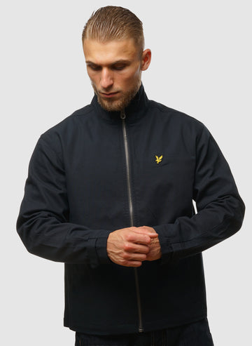 High Neck Twill Jacket - Dark Navy