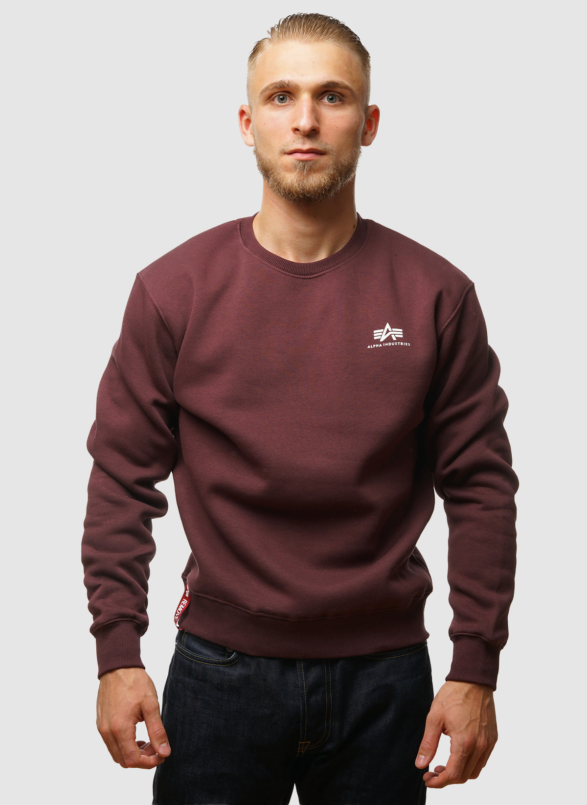 Basic Small Logo Sweatshirt - Deep Maroon