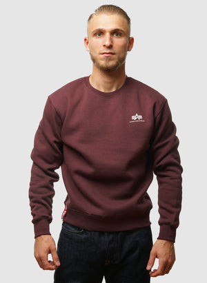 Basic Small Logo Sweatshirt - Deep Maroon