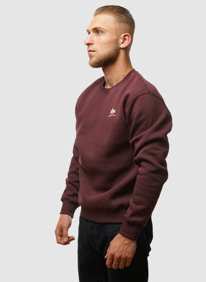 Basic Small Logo Sweatshirt - Deep Maroon