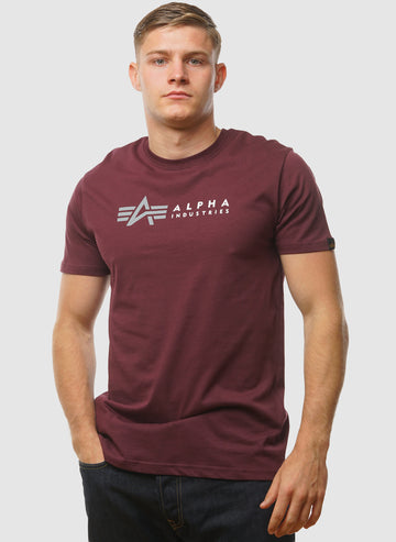 Alpha Label T-Shirt - Dark Cherry
