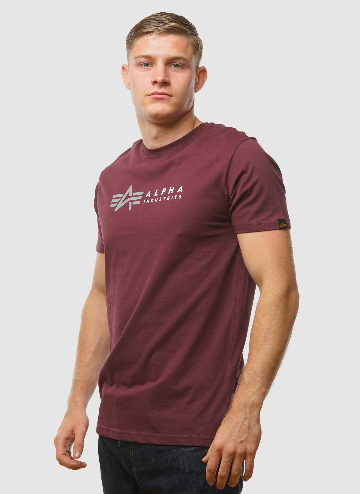Alpha Label T-Shirt - Dark Cherry