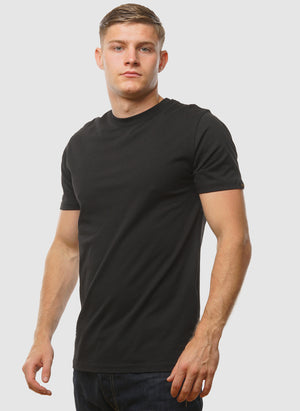 Label Back Print T-Shirt - Black/Black