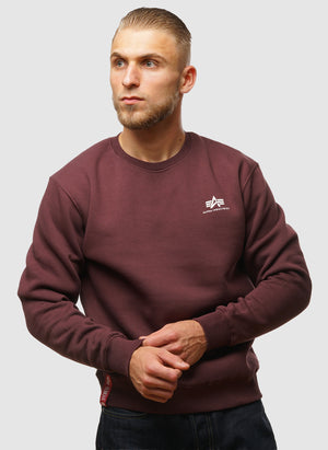 Basic Small Logo Sweatshirt - Deep Maroon