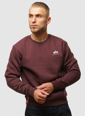 Basic Small Logo Sweatshirt - Deep Maroon