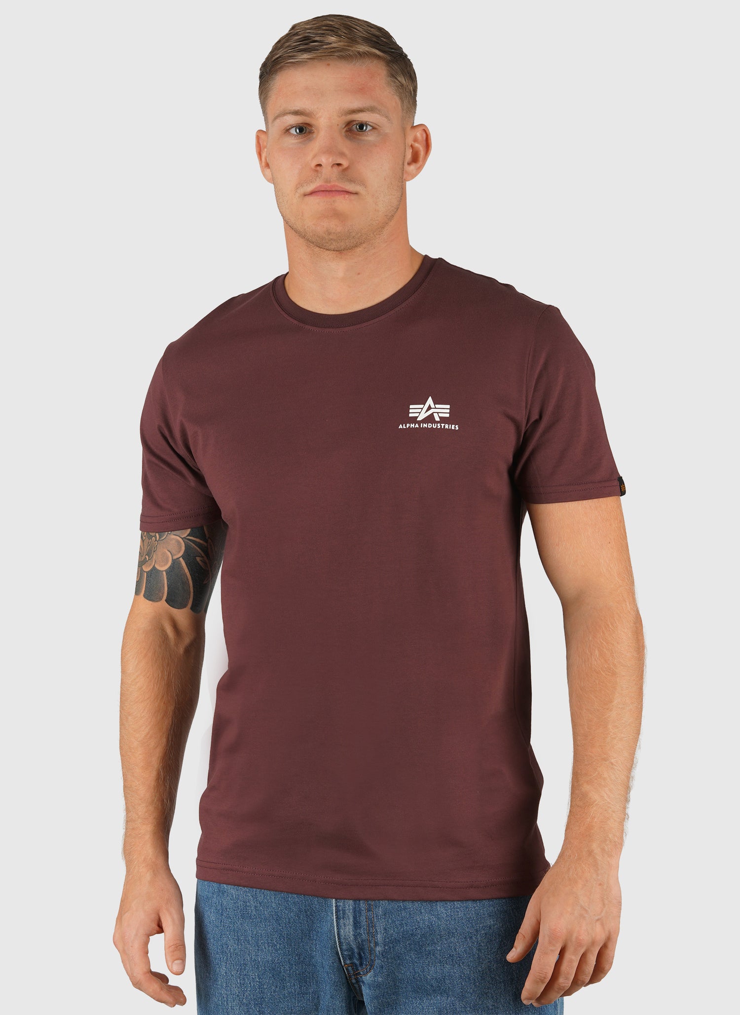 Basic Small Logo T-Shirt - Deep Maroon