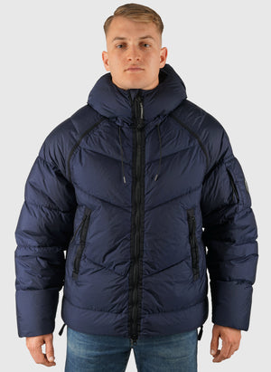 Down Shield Hooded Jacket - Peacoat