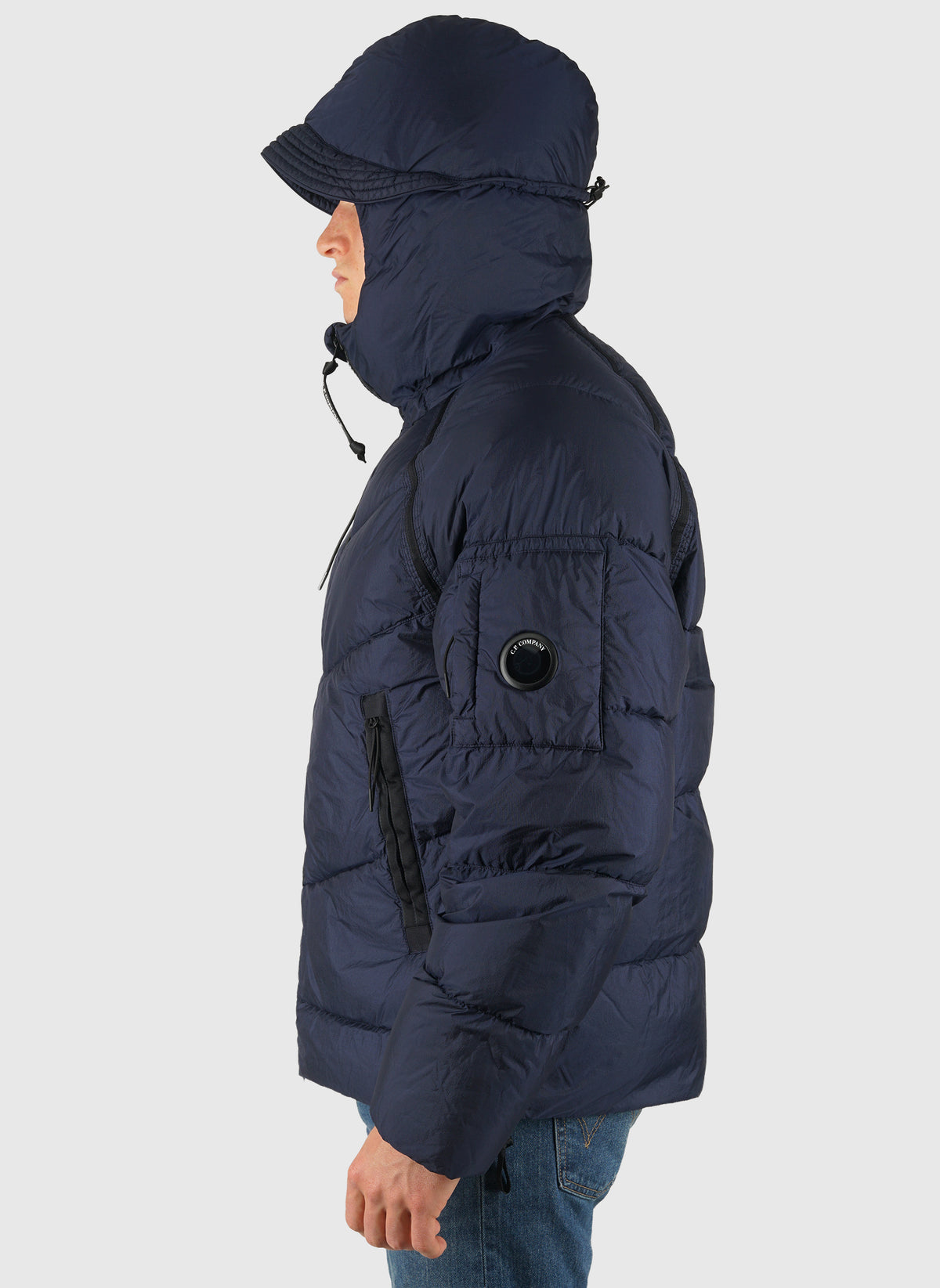Down Shield Hooded Jacket - Peacoat