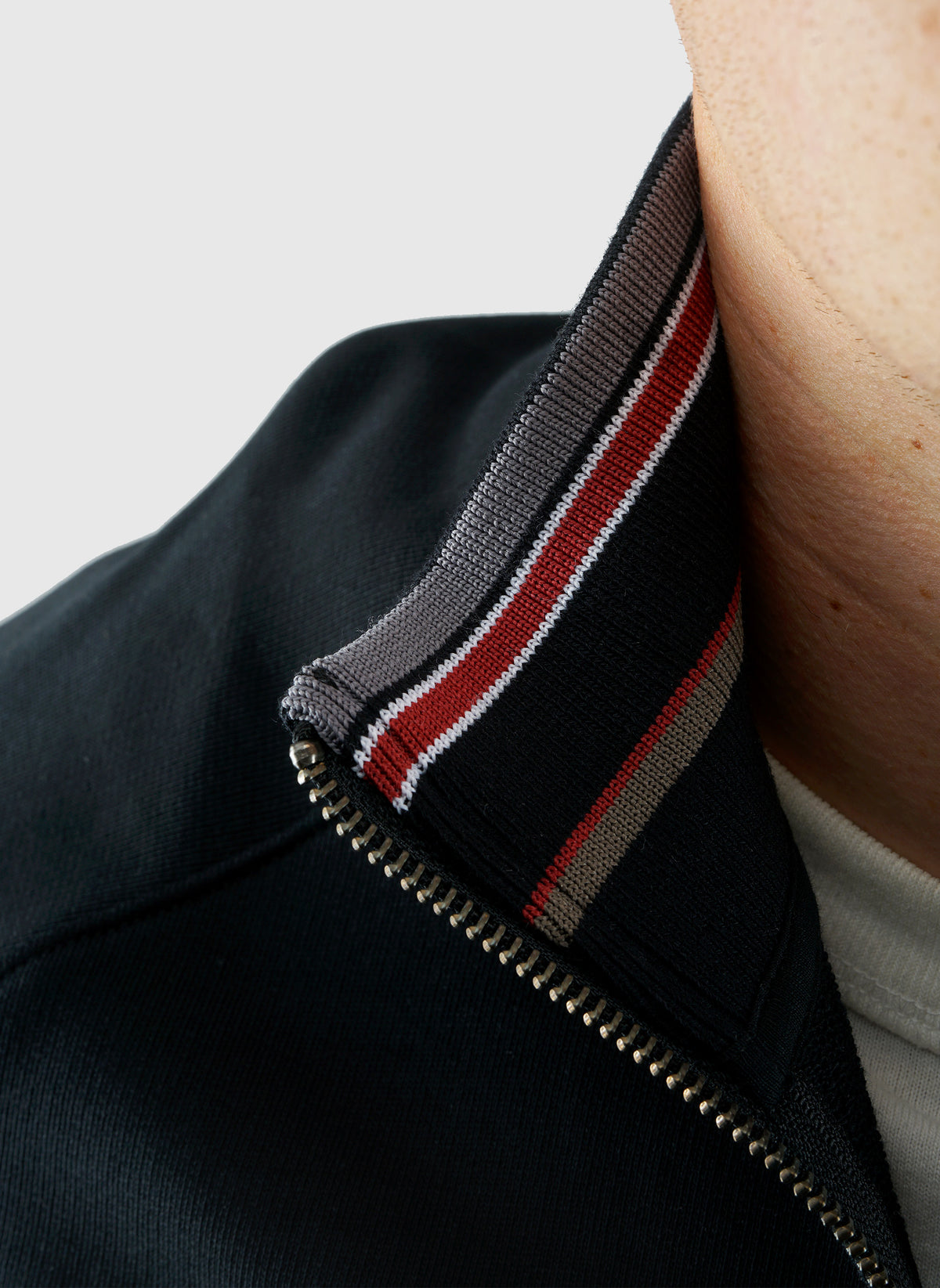 Tipped Track Jacket - Jet Black