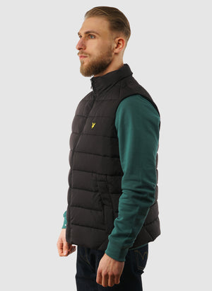 Quilted Gilet - Jet Black