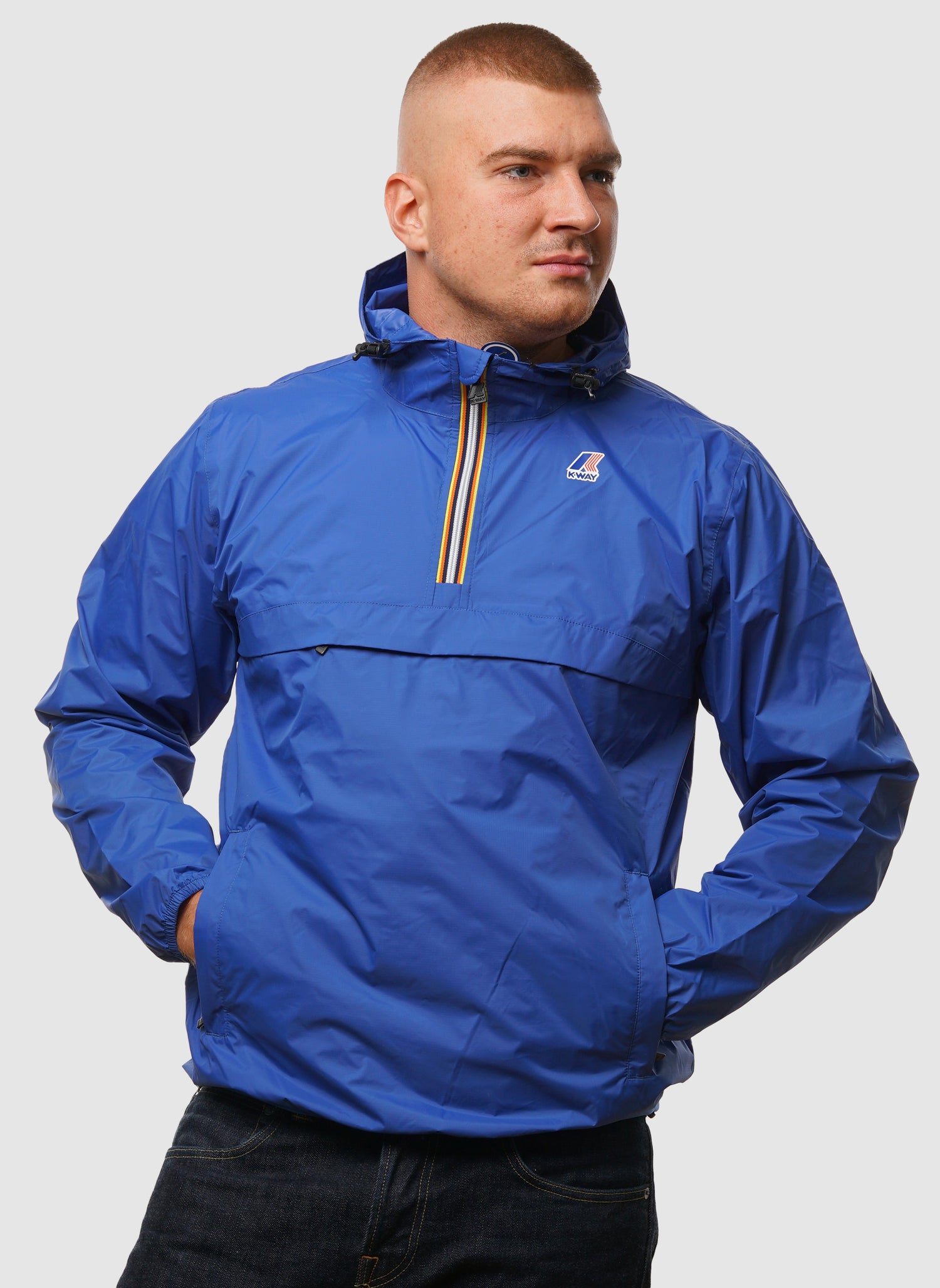 Le Vrai 3.0. Leon Halfzip Windbreaker - Royal Blue Marine