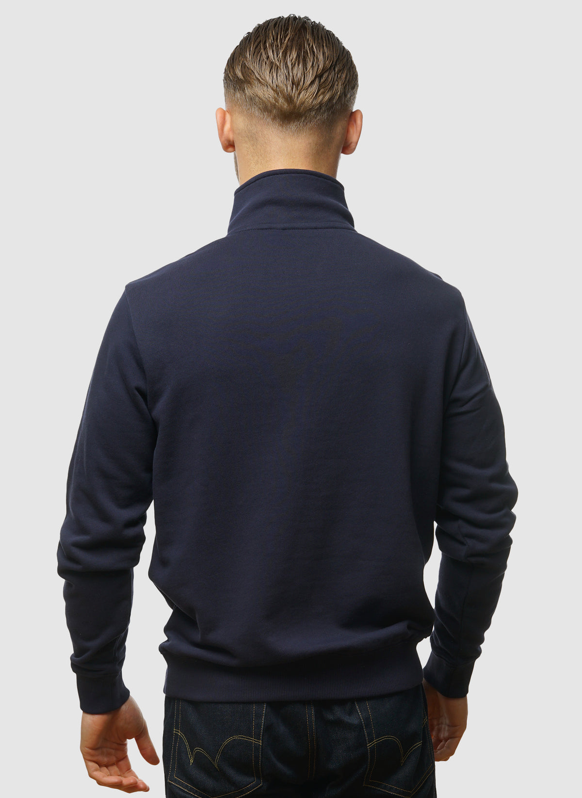 B-Small Box Half Zip Sweatshirt - Blu Marine