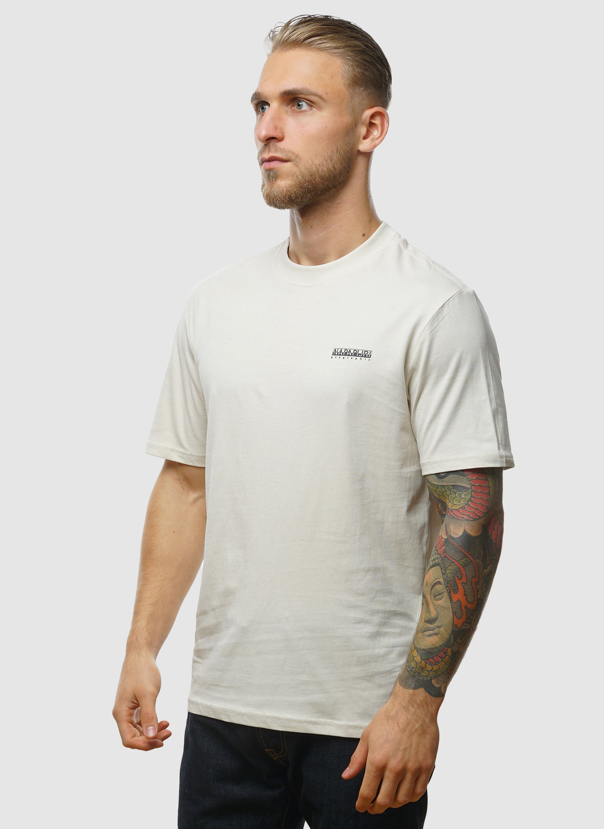 S-Small Box T-Shirt - Beige Dimity