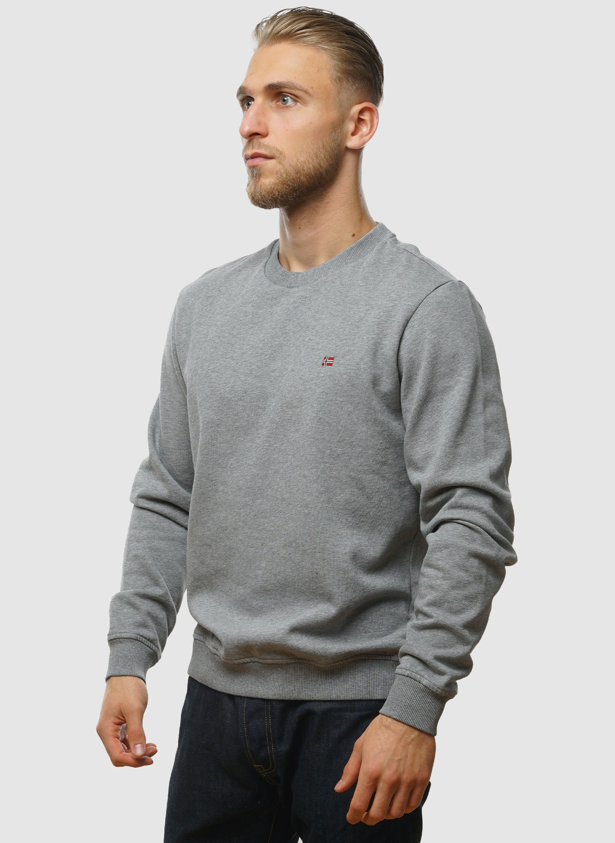 Balis Crew Neck Sweatshirt - Med Grey Melange