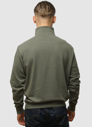 B-Small Box Half Zip Sweatshirt - Tea Leaf