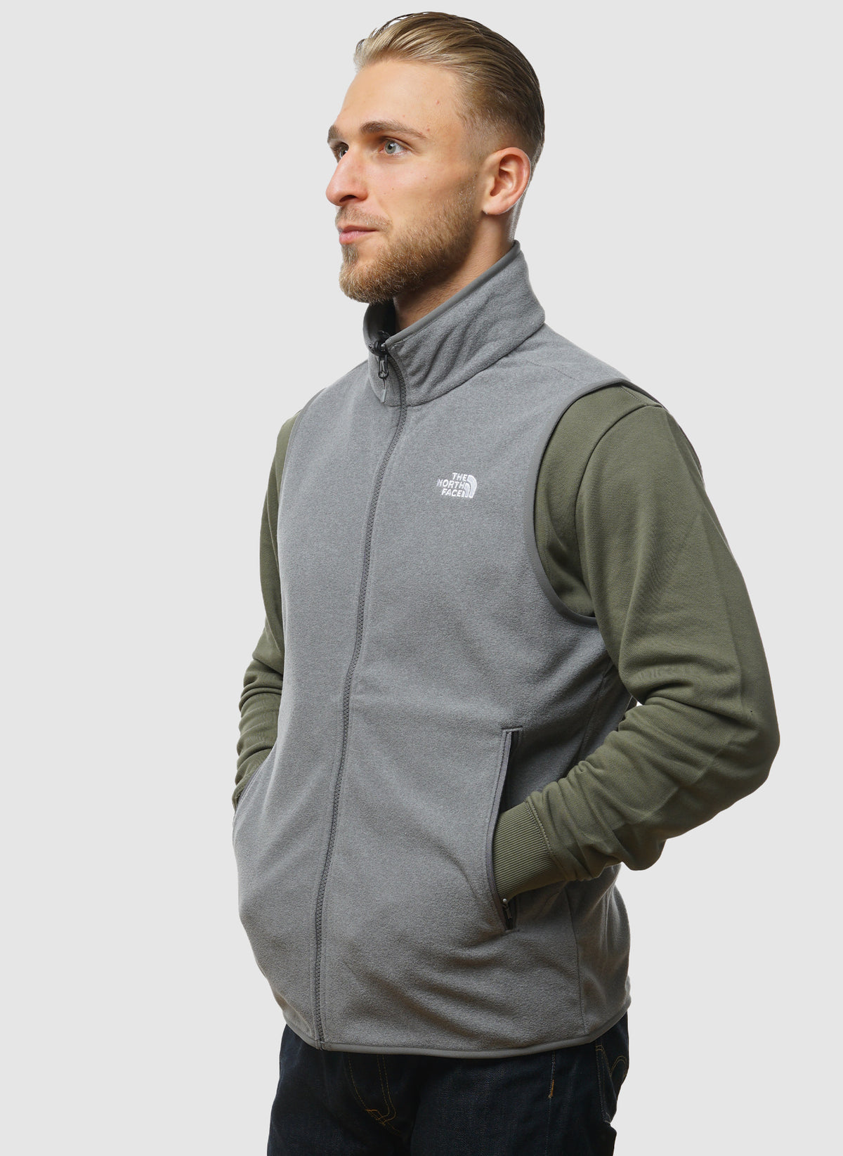 Glacier Fleece Vest - Mid Grey Heather
