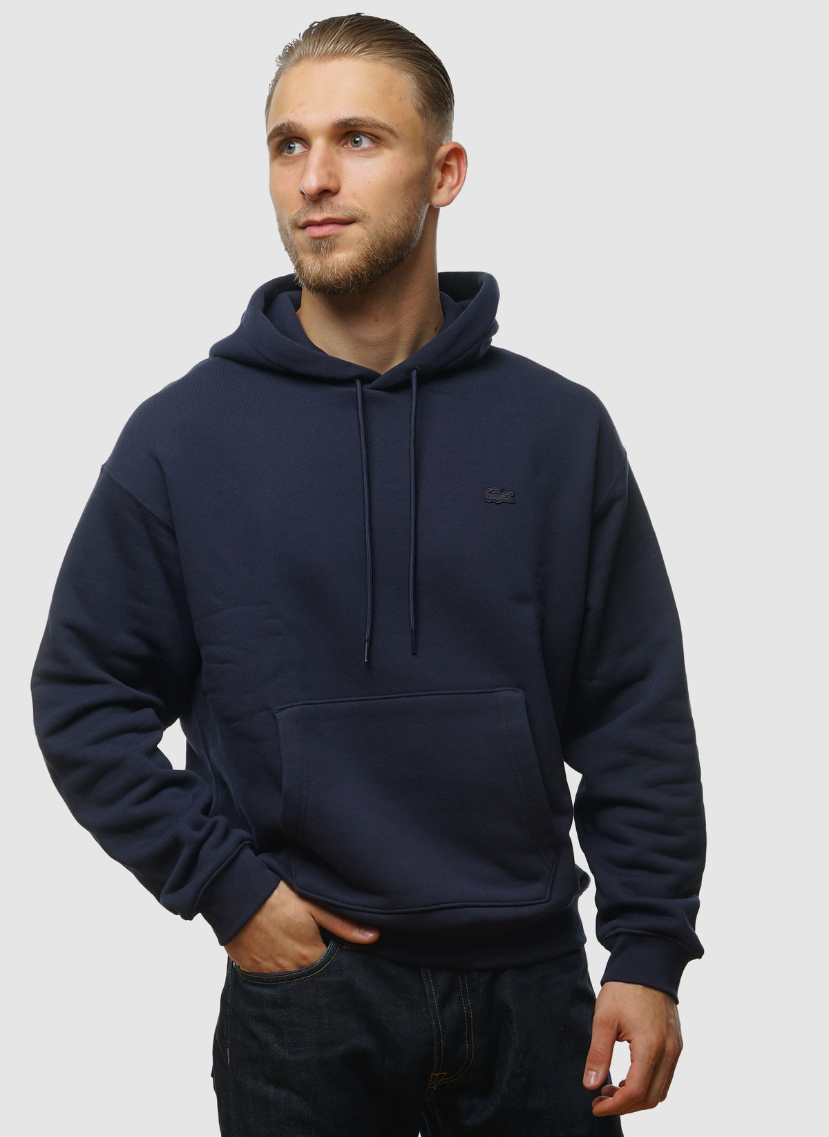 Heavy Fleece Hoodie - Navy Blue