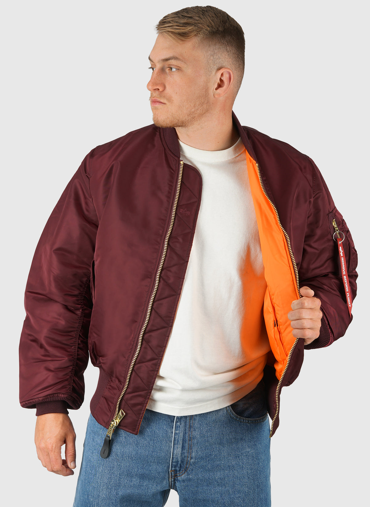 MA-1 Heritage Bomber Jacket - Dark Cherry
