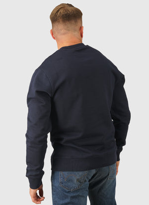 Badge Crewneck Sweatshirt - Navy